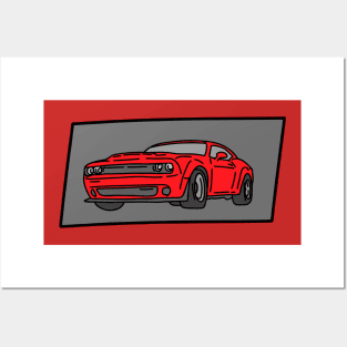 super muscle car Posters and Art